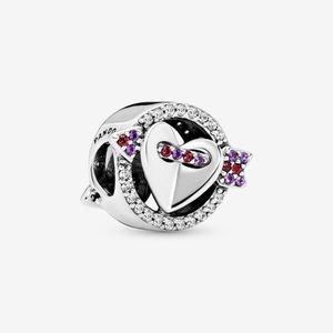 Sparkling Arrow & Heart Charm